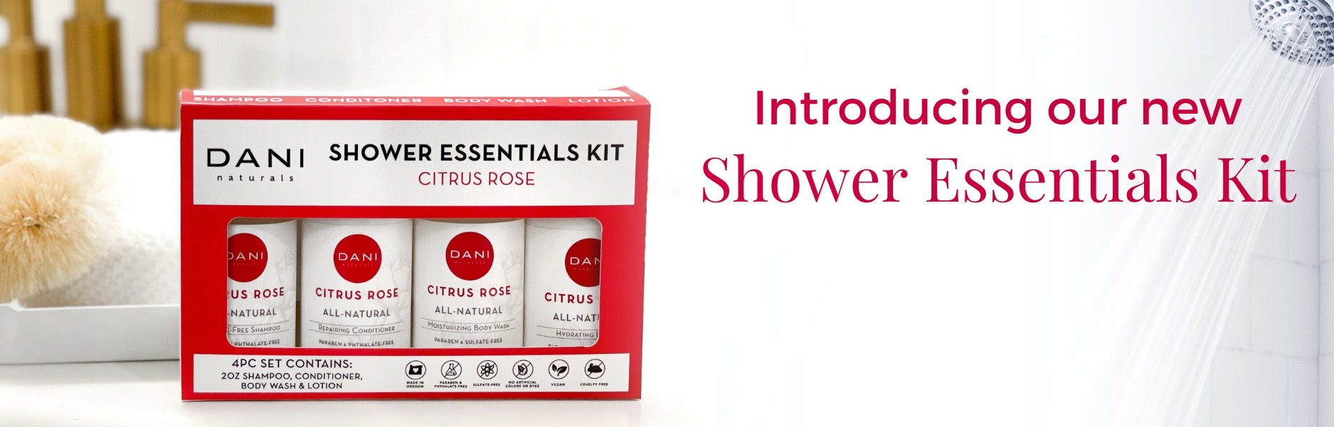 Shower Essential Kit -2oz Shampoo, Conditioner, Lotion & Body Wash