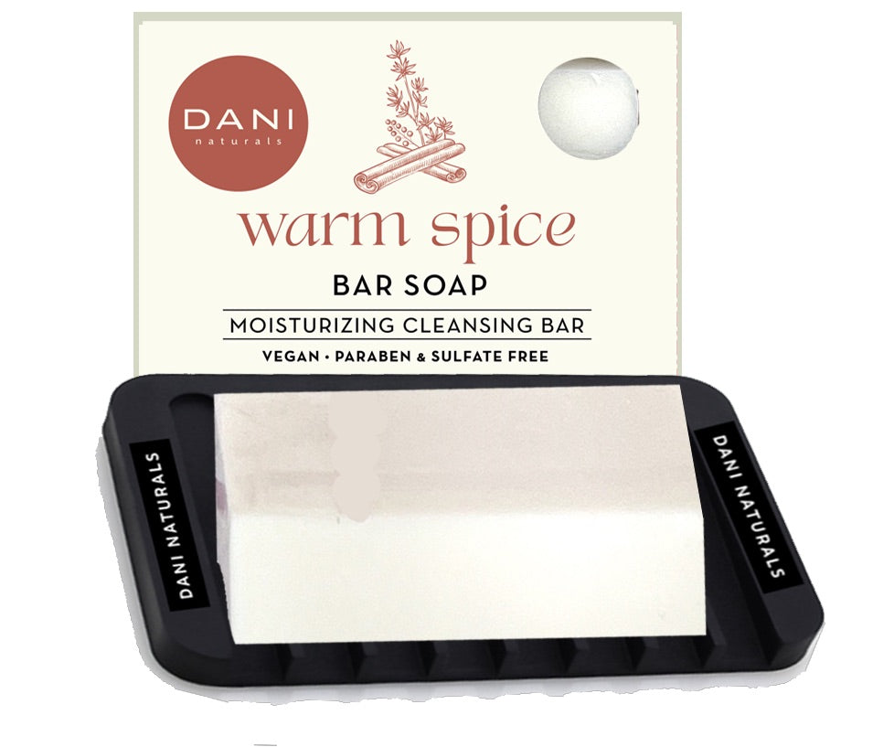 Holiday Gift Set - Bar Soap and Silicone Dish, Warm Spice