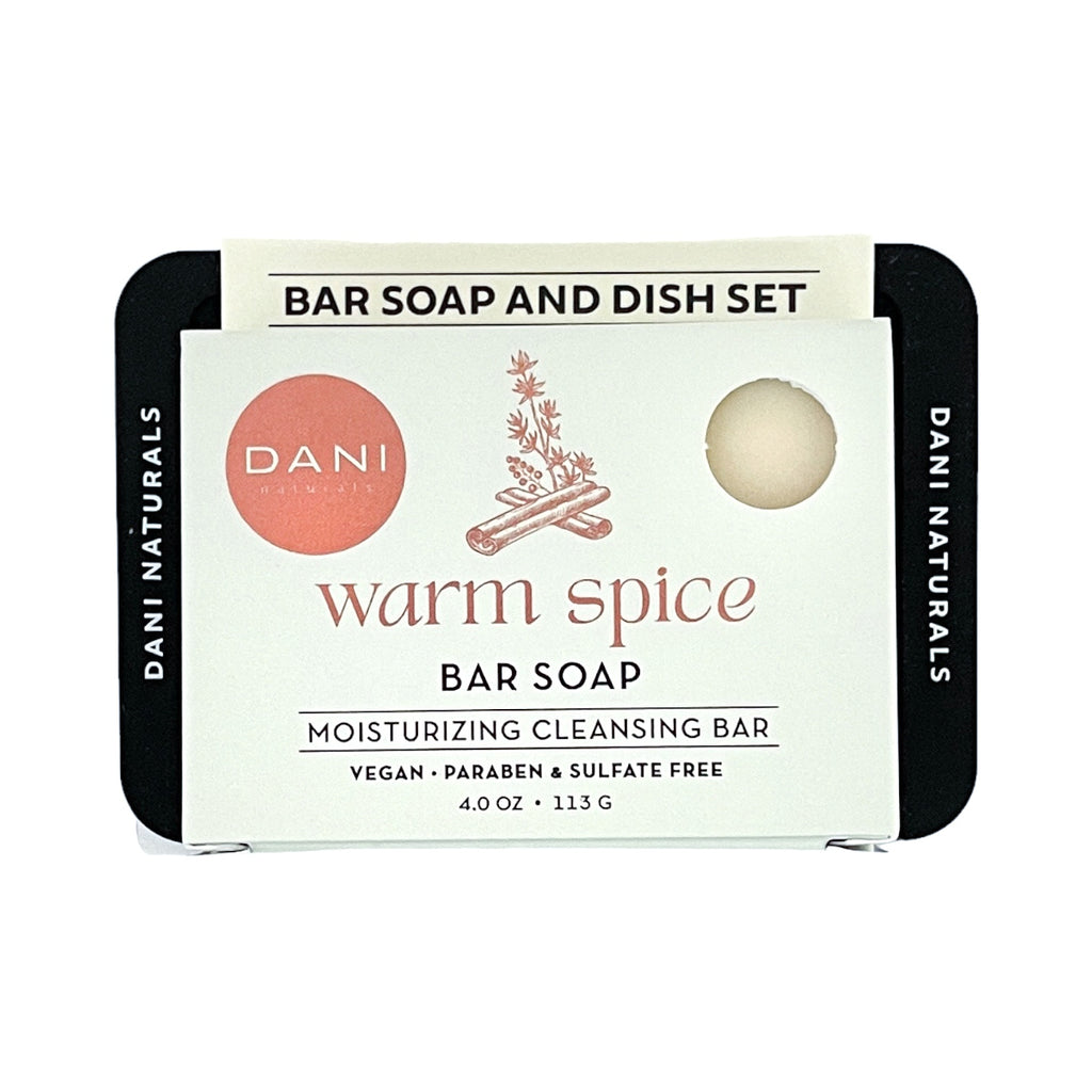 Holiday Gift Set - Bar Soap and Silicone Dish, Warm Spice