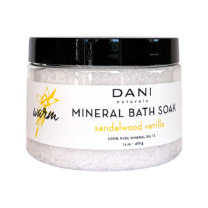 SANDALWOOD VANILLA MINERAL BATH SOAK