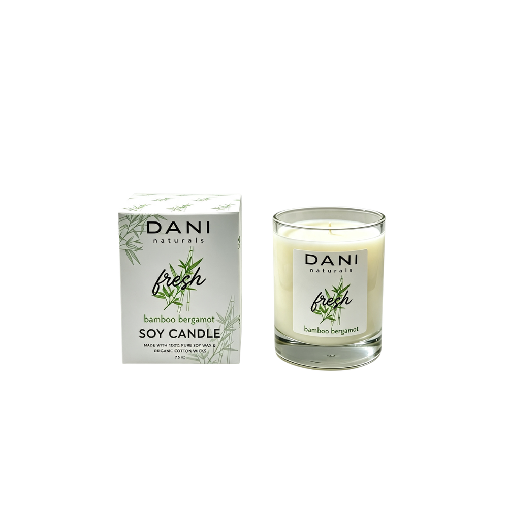 BAMBOO BERGAMOT GLASS CANDLE