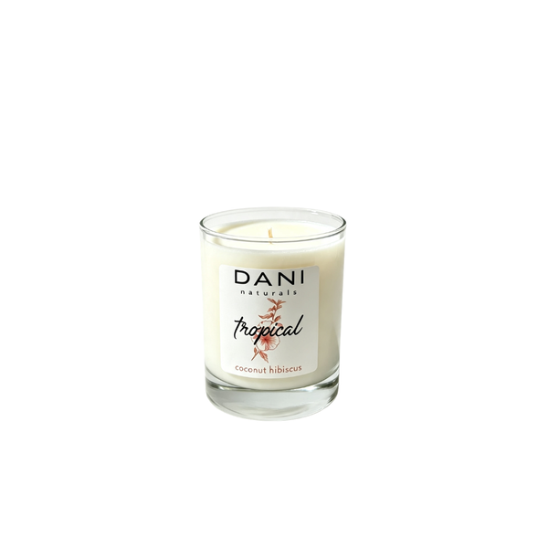 COCONUT HIBISCUS GLASS CANDLE