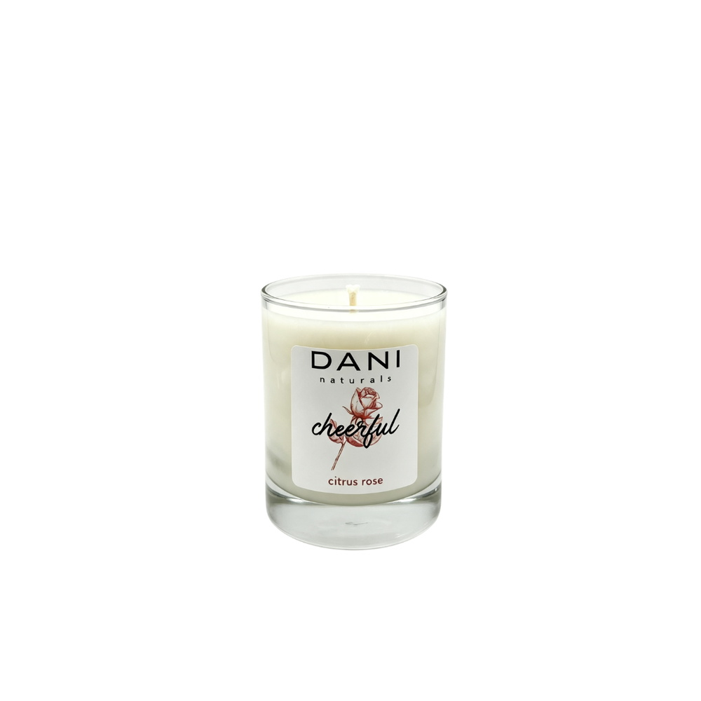 CITRUS ROSE GLASS CANDLE