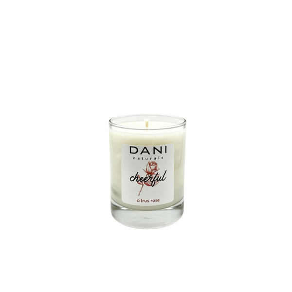 CITRUS ROSE GLASS CANDLE