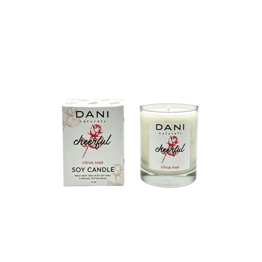 CITRUS ROSE GLASS CANDLE
