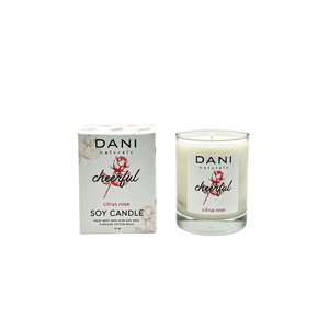 CITRUS ROSE GLASS CANDLE