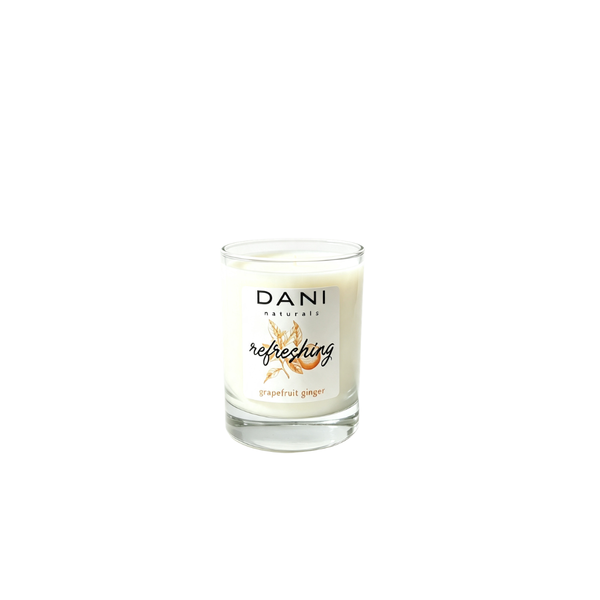 GRAPEFRUIT GINGER GLASS CANDLE