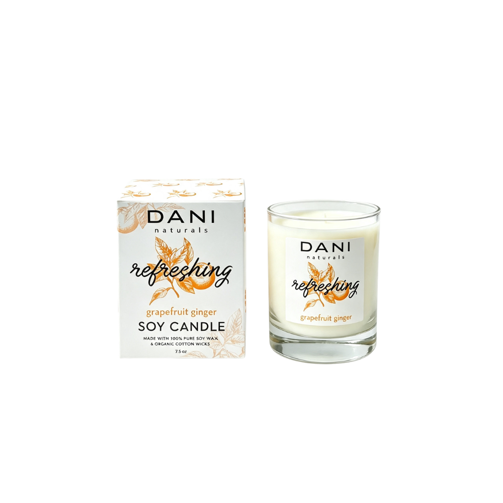 GRAPEFRUIT GINGER GLASS CANDLE