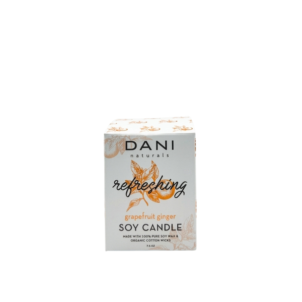 GRAPEFRUIT GINGER GLASS CANDLE
