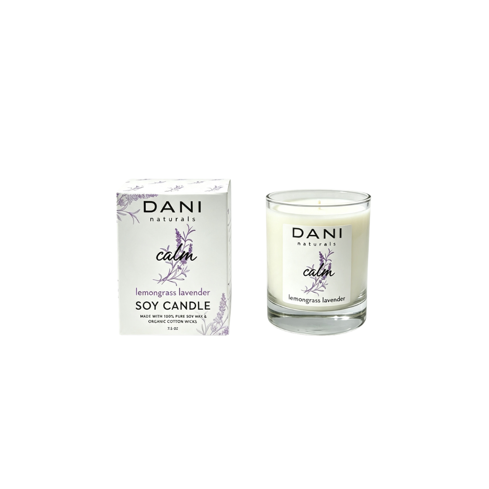 LEMONGRASS LAVENDER GLASS CANDLE
