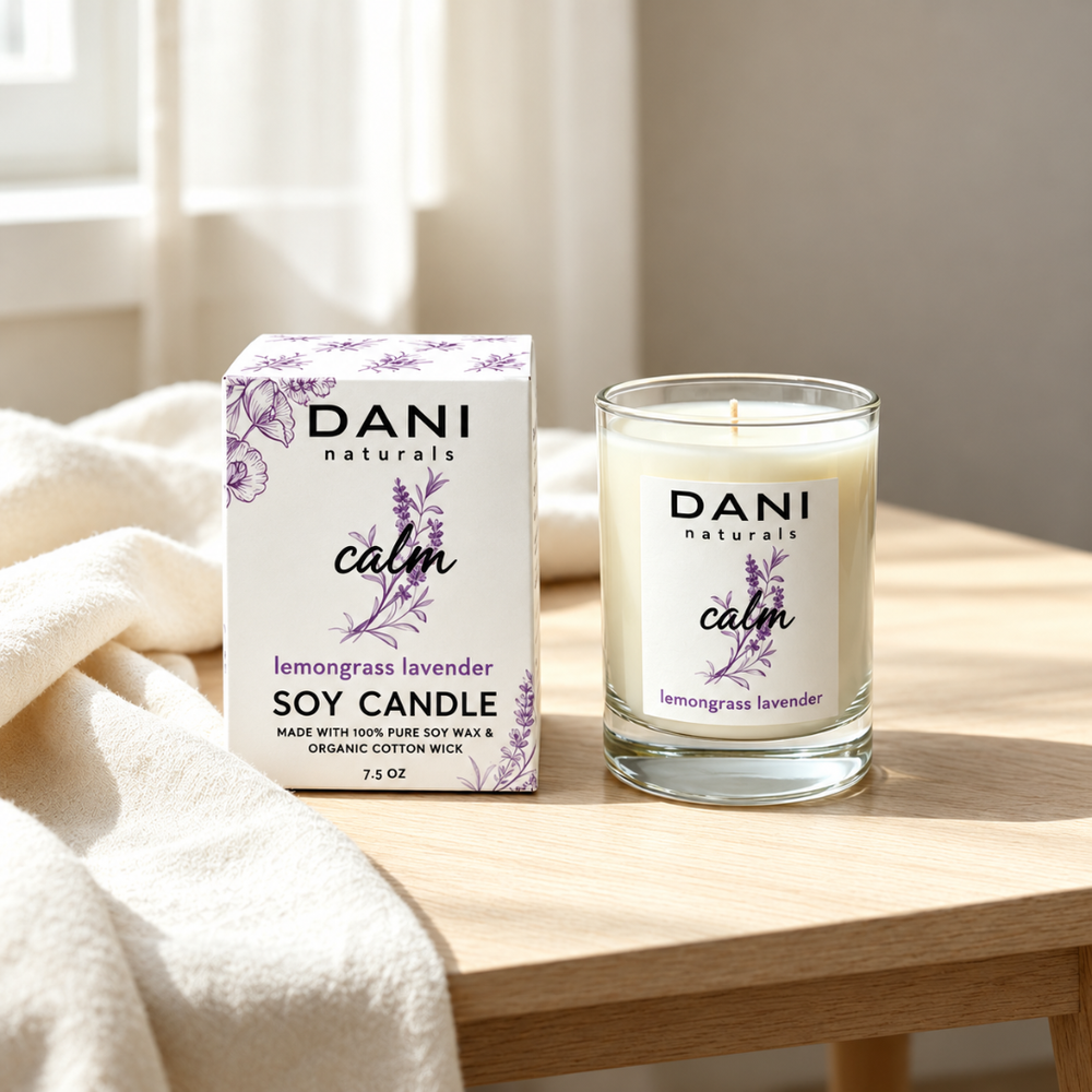 LEMONGRASS LAVENDER GLASS CANDLE