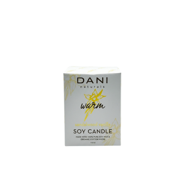 SANDALWOOD VANILLA GLASS CANDLE
