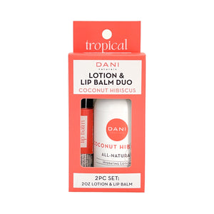 COCONUT HIBISCUS LOTION AND LIP BALM DUO