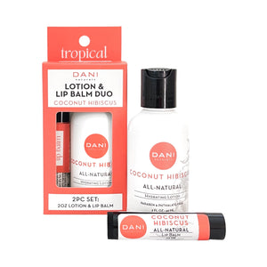 COCONUT HIBISCUS LOTION AND LIP BALM DUO