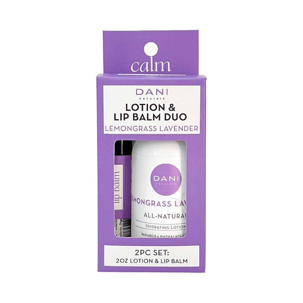 Lotion and Lip Balm Duo, Lemongrass Lavender