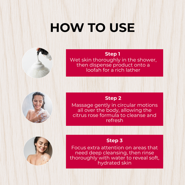 CITRUS ROSE MOISTURIZING BODY WASH