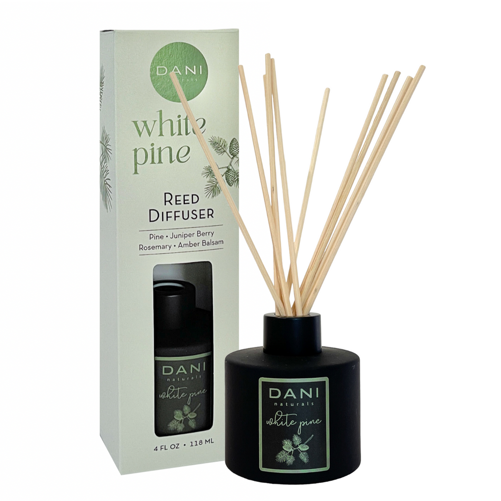 Holiday Collection - 4oz Black Glass Diffuser, White Pine