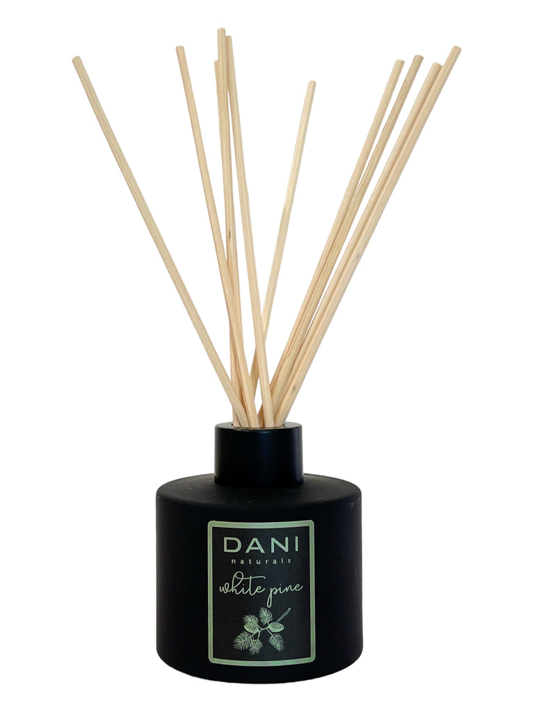 Holiday Collection - 4oz Black Glass Diffuser, White Pine