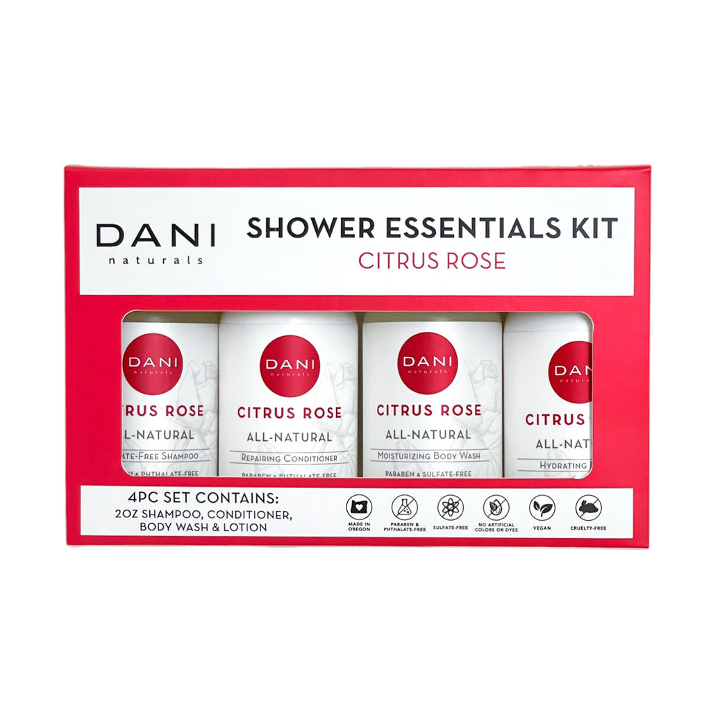 Shower Essentials Kit in Citrus Rose