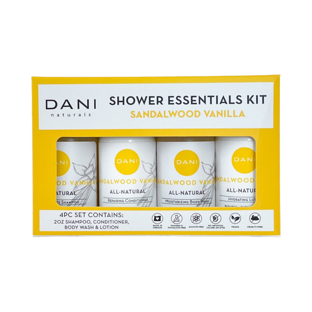 Shower Essentials Kit in Sandalwood Vanilla
