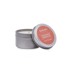COCONUT HIBISCUS 2OZ TIN CANDLE