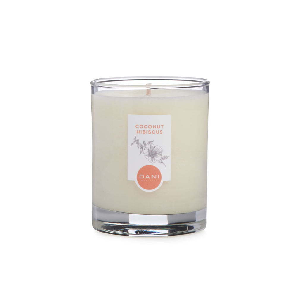 COCONUT HIBISCUS GLASS CANDLE
