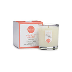 COCONUT HIBISCUS GLASS CANDLE