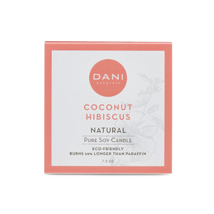 COCONUT HIBISCUS GLASS CANDLE