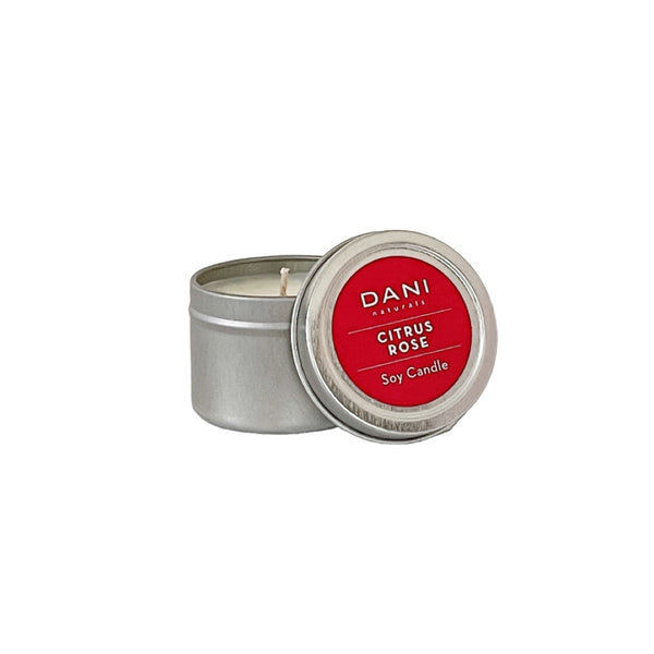 CITRUS ROSE 2OZ TIN CANDLE