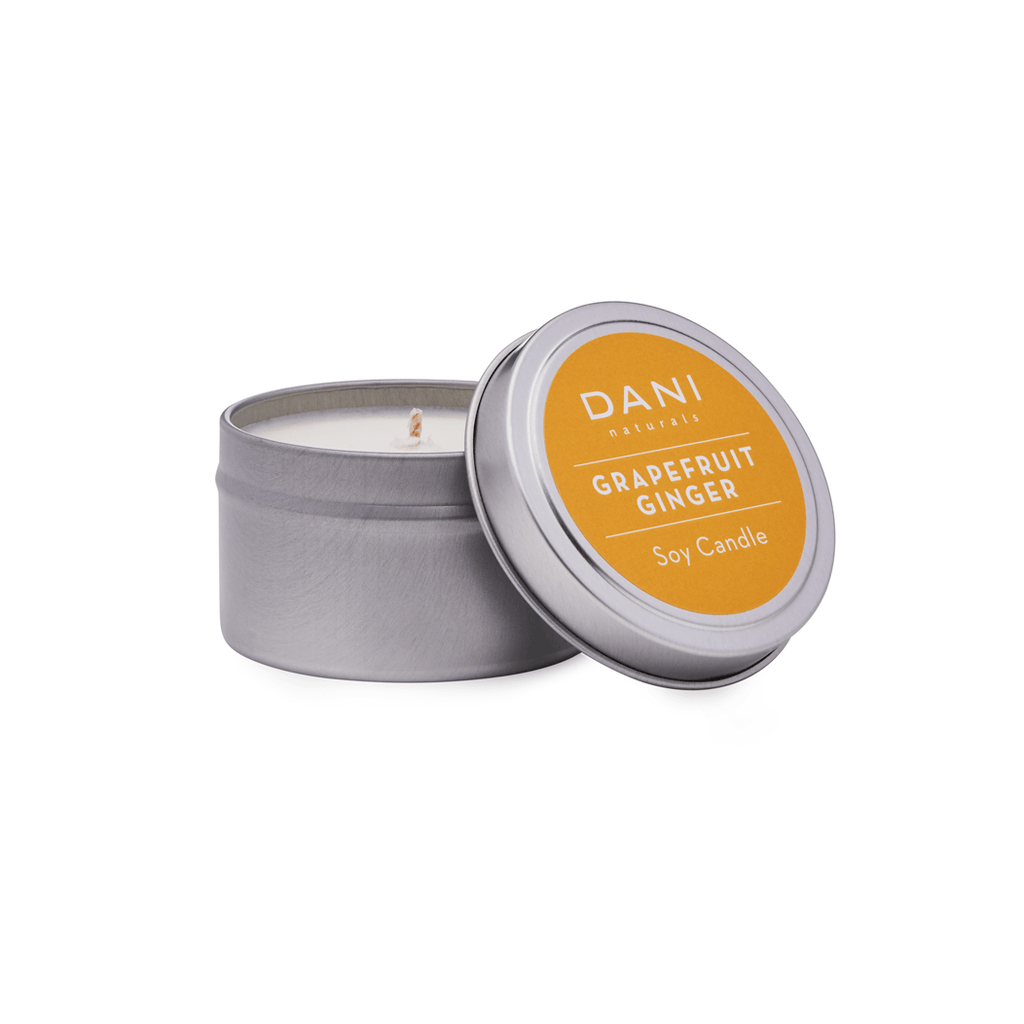 Grapefruit Ginger Scented Soy Candle Tin - 6 oz
