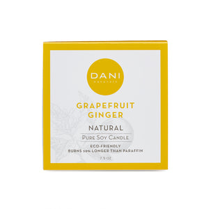 GRAPEFRUIT GINGER GLASS CANDLE