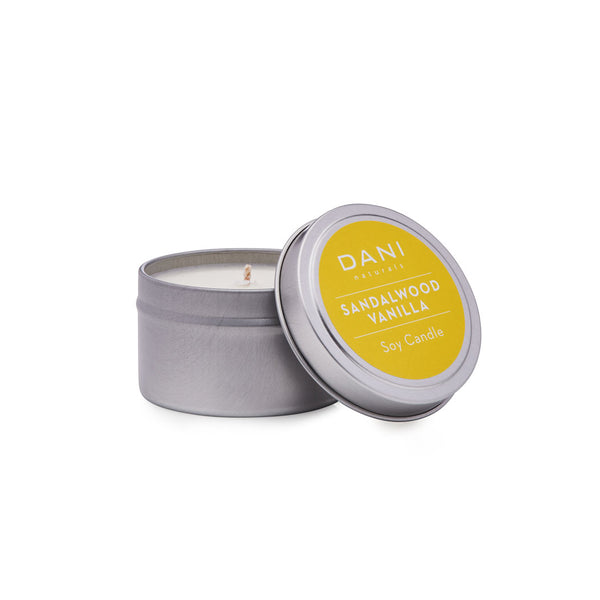 SANDALWOOD VANILLA 2OZ TIN CANDLE