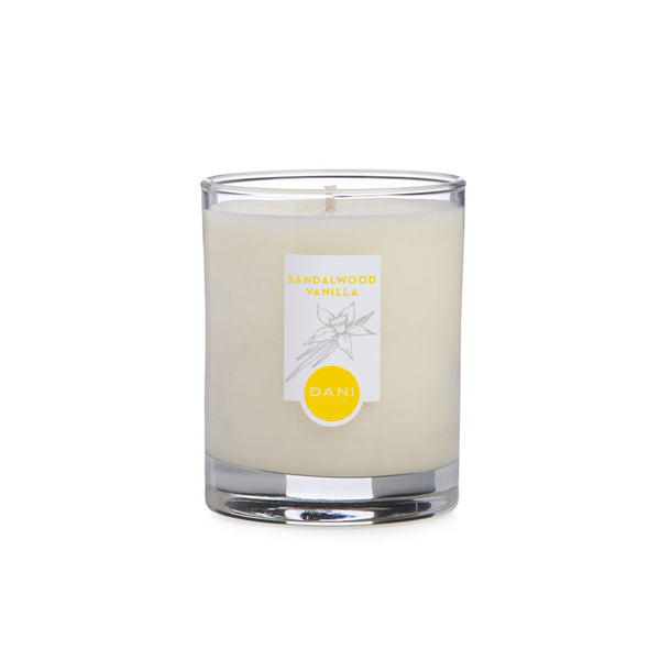 SANDALWOOD VANILLA GLASS CANDLE