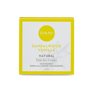 SANDALWOOD VANILLA GLASS CANDLE